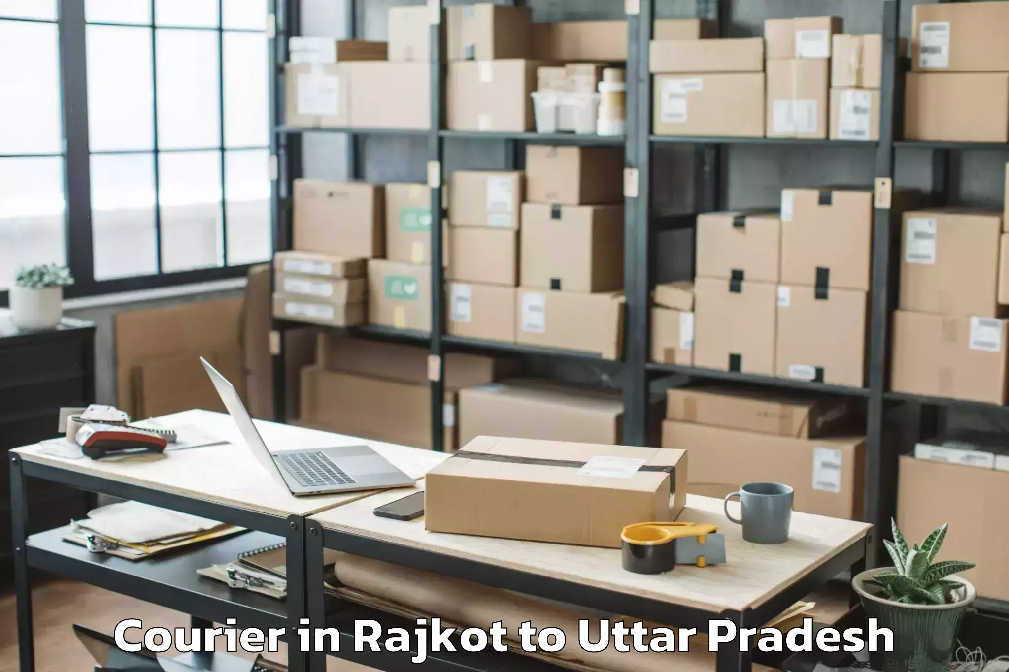 Easy Rajkot to Gahmar Courier Booking